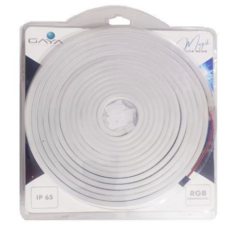Fita Neon 5m Rgb Kit C/controle e Fonte 10w P/m 12v Ip65 Magik -gaya