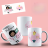 Caneca Branca de Porcelana Profissões Fofas Professora - 2