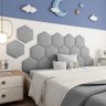 Cabeceira Painel Hexagonal Casal 140cm Cinza - AZ Decor - 1