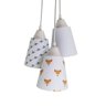 Lustre Pendente Luminária Bebê Raposinha Tecido Bivolt - 3