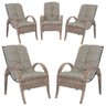 Cadeiras 5Un para Jardim Lazer Edicula Varanda Descanso Fibra e Tramas Napoli Plus Argila A38 - 1