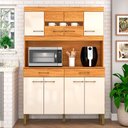 Ver imagem 1 de Armário de Cozinha Laura 8 Portas 2 Gavetas Cinamomo/off White - Fellicci