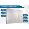 Guarda Roupa Casal 3 Portas de Correr e 4 Gavetas c/ Pés Veneza Branco - Rufato - 2