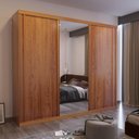 Ver imagem 1 de Guarda-roupa Casal com Espelho 3 Portas e 6 Gavetas Theo Bom Pastor