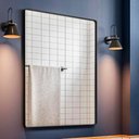 Ver imagem 1 de Espelho Decorativo de Parede Piazza Retangular Moldura Metálica Preto Dream Móveis