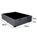Ver imagem 6 de Cama Box Baú Casal Sintético Sereneprime Cinza 138x188x44
