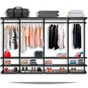 Ver imagem 1 de Guarda Roupa closet aramado sem portas CLR285 - 3,10m Smart Black