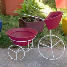 BICICLETA COM VASOS PLANTA TRICICULO JARDIM FLORES BGPLASTICOS BGCI AREIA 001 - 10