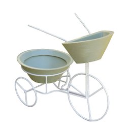 BICICLETA COM VASOS PLANTA TRICICULO JARDIM FLORES BGPLASTICOS BGCI AREIA 001 - 13