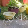 BICICLETA COM VASOS PLANTA TRICICULO JARDIM FLORES BGPLASTICOS BGCI AREIA 001 - 14