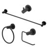 Kit Acessórios Banheiro Completo Inox Preto/black 4 Peças - 1