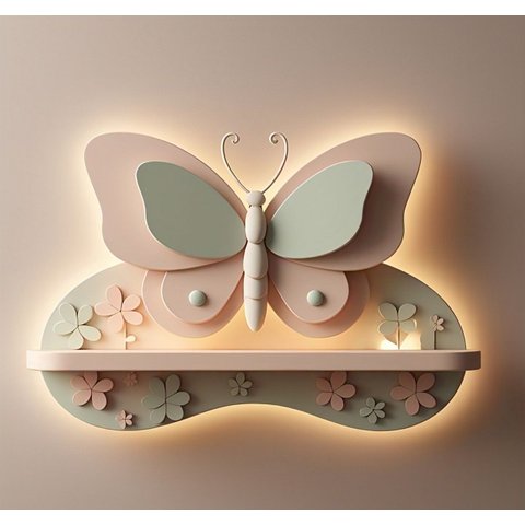 Prateleira Iluminada Borboleta