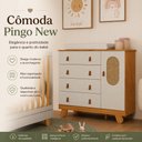 Ver mais imagens de Kit Guarda Roupa c/ Cômoda Pingo Tela Quarto Bebê MDF Peroba