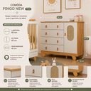 Ver imagem 3 de Kit Guarda Roupa c/ Cômoda Pingo Tela Quarto Bebê MDF Peroba