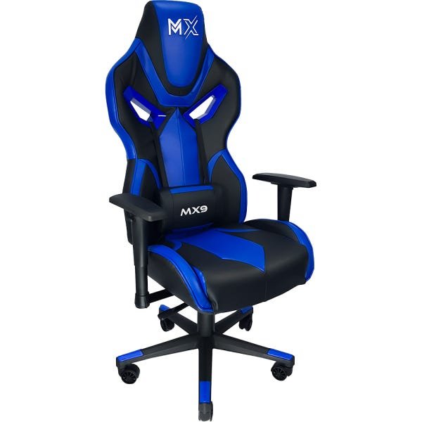 Cadeira Gamer Mx9 Giratória Preto/Azul - 2