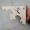 Ver imagem 3 de Par de Mãos Francesas Arabesco 20cm Abstrato Pontudo Branco Aço Zarg