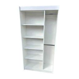 Prateleira com Cabideiro Duplo Lateral Branco 185x92x32cm - Deep - 1