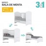 Jogo de Quarto Infantil Ana Lívia Roupeiro e Cômoda MDF + Berço Mini Cama Pirulito - 2