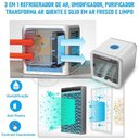Ver imagem 3 de Mini Ar Condicionado Climatizador Humidificador Portátil Arctic Air Cooler 3 Velocidades