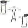 Banqueta Alta Bali Pedra Ferro A32 2 Unidades e Mesa Bistro para Cozinha Edicula Bar Varanda - 2