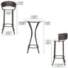 Banqueta Alta Bali Pedra Ferro A34 2 Unidades e Mesa Bistro para Cozinha Edicula Bar Varanda - 2