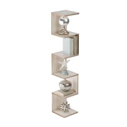 Prateleira de Canto Lyra 5 Nichos Decorativos Carvalho para Sala Quarto Livros - 1 Prateleira de Canto Lyra 5 Nichos Decorativos Carvalho para Sala Quarto Livros - 1