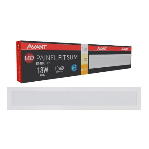 Painel de Embutir Fit Slim 60cm Avant 4000k Luz Neutra 18w Bivolt