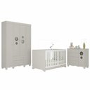 Ver imagem 2 de Quarto de Bebê Completo com Berço Americano 3 em 1 Suspiro Multimóveis MP4616 - Off White