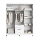 Ver imagem 3 de Guarda-roupa Casal 6 Portas 3 Gavetas Rp3638 Branco - Decibal