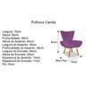 Poltrona Camila Suede Roxo - ADJ DECOR - 4