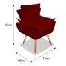 Poltrona Emilia Corano Bordô - ADJ DECOR - 3