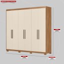 Ver imagem 2 de Guarda Roupa Casal 6 Portas e 4 Gavetas Venice - Amêndola Touch/off White