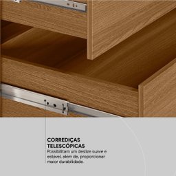 Guarda Roupa Casal 6 Portas e 4 Gavetas Venice - Amêndola Touch/off White - 6