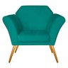 Poltrona Marcela Suede Azul Turquesa - ADJ DECOR - 2