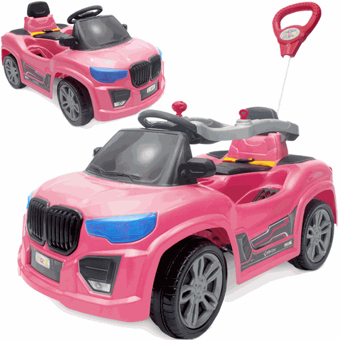 Carrinho de Passeio e Pedal Infantil Maral Bm Car Rosa 30kg