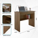 Ver imagem 6 de Escrivaninha para Quarto Pequena com Prateleira e Gaveta Vitoria - Freijó