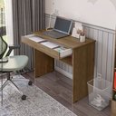 Ver imagem 3 de Escrivaninha para Quarto Pequena com Prateleira e Gaveta Vitoria - Freijó