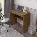 Ver imagem 2 de Escrivaninha para Quarto Pequena com Prateleira e Gaveta Vitoria - Freijó