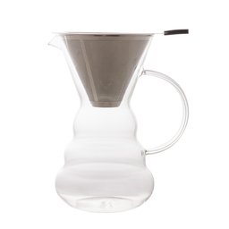 Cafeteira de Vidro 500ml Com Filtro Aço Inox Lyor - 4
