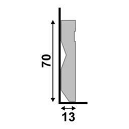 Rodapé Poliestireno Frisado Lev72 Santa Luzia - 2,4mx07cm - 3