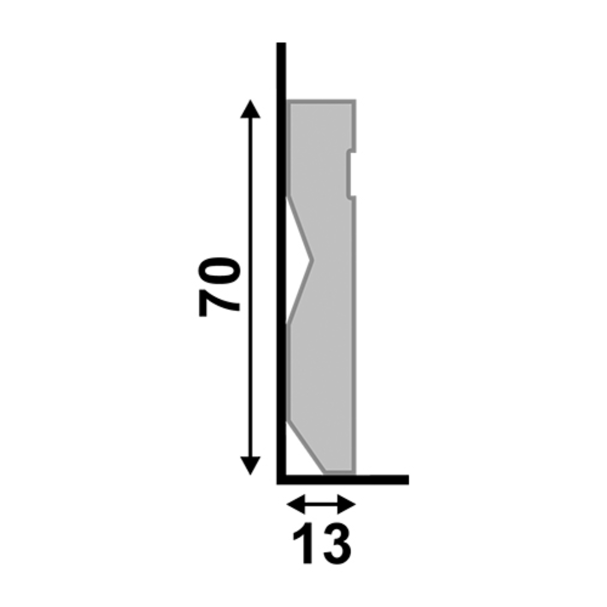 Rodape Poliestireno 7cm Frisado Branco Lev72 Santa Luzia:branco - 2