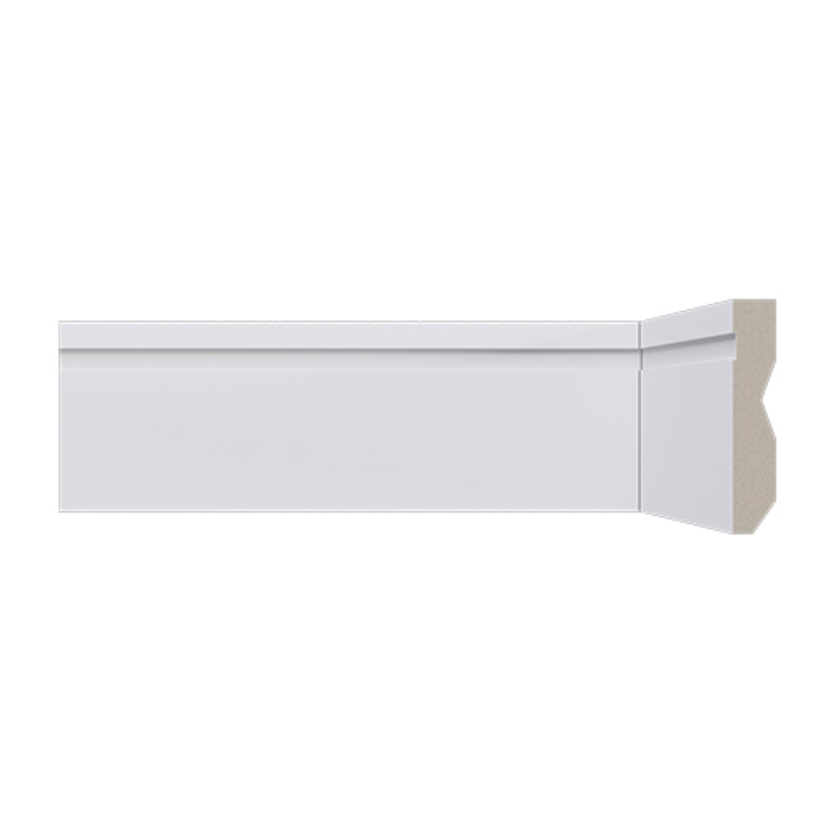 Rodape Poliestireno 7cm Frisado Branco Lev72 Santa Luzia:branco