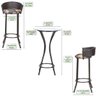 Banqueta Alta Bali Pedra Ferro A02 2 Unidades e Mesa Bistro para Cozinha Edicula Bar Varanda - 2