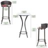 Banqueta Alta Bali Pedra Ferro A05 2 Unidades e Mesa Bistro para Cozinha Edicula Bar Varanda - 2