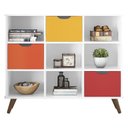 Ver imagem 1 de Nicho Organizador Retrô 3 Gavetas Branco Colors - Qmovi