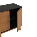 Ver imagem 4 de Aparador Kappesberg 4 Portas Preto Fosco/canela 156cm
