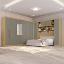 Ver imagem 1 de Guarda-Roupa de Canto com Espelho Modulado 11 Portas 4 Gavetas Portugal Cinza/Jequitibá/Granizo