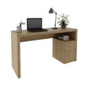 Ver imagem 5 de Mesa com Gaveteiro para Escritório 135x74cm Me4130 Amêndoa
