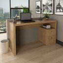 Ver imagem 2 de Mesa com Gaveteiro para Escritório 135x74cm Me4130 Amêndoa