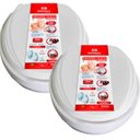 Ver imagem 1 de Jogo 2 Assentos Sanitários Elevado 13,5 cm Almofadado Branco - Mebuki